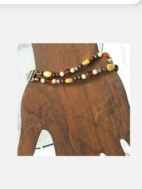 ARTISAN Double Strand Glass Bead Bracelet